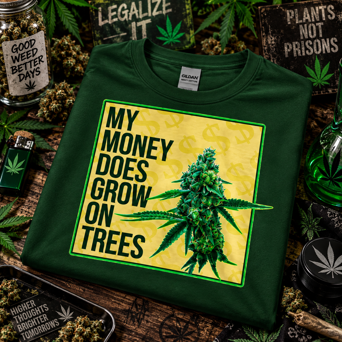 My Money Does Grow on Trees - Cannabis Graphic Shirt