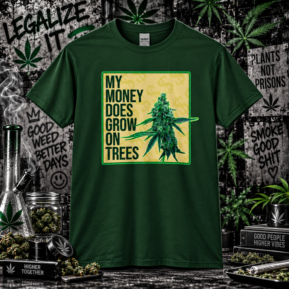 My Money Does Grow on Trees - Cannabis Graphic Shirt