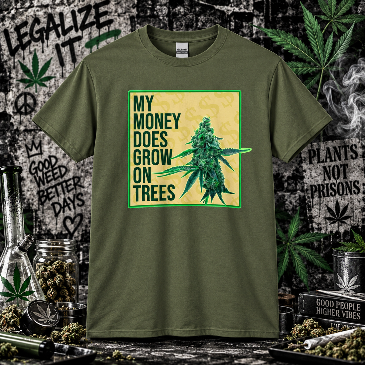 My Money Does Grow on Trees - Cannabis Graphic Shirt