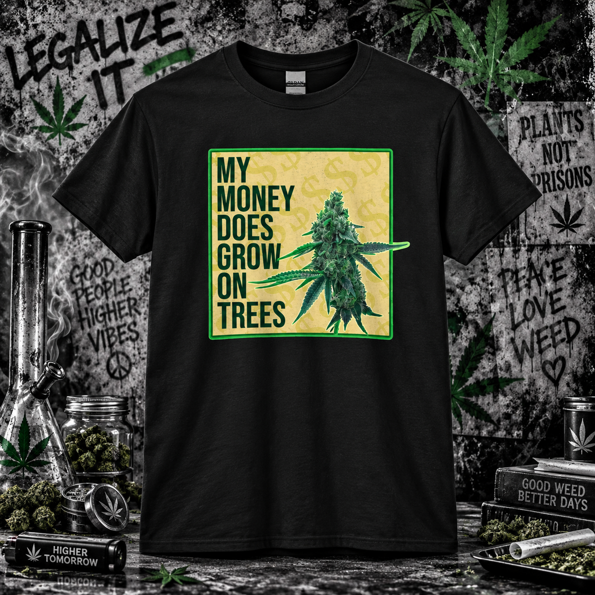 My Money Does Grow on Trees - Cannabis Graphic Shirt