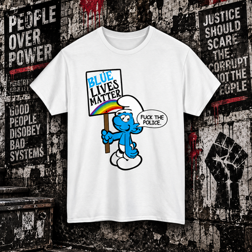 Blue Lives Matter – Smurf Protest Tee
