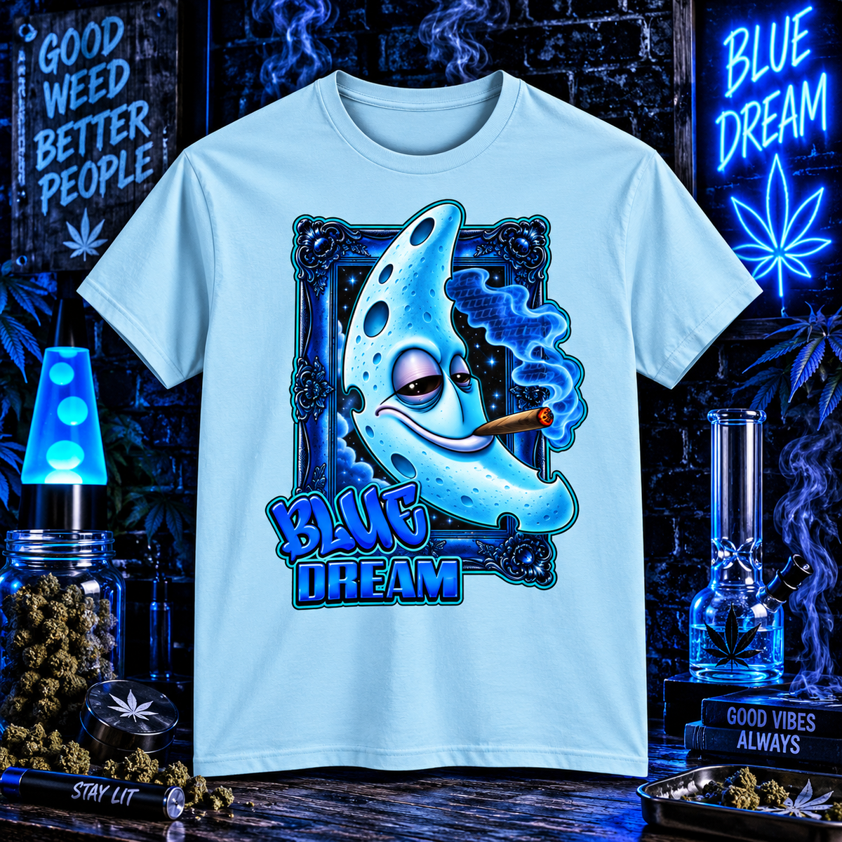 Blue Dream - Smoky Moon Graphic Shirt