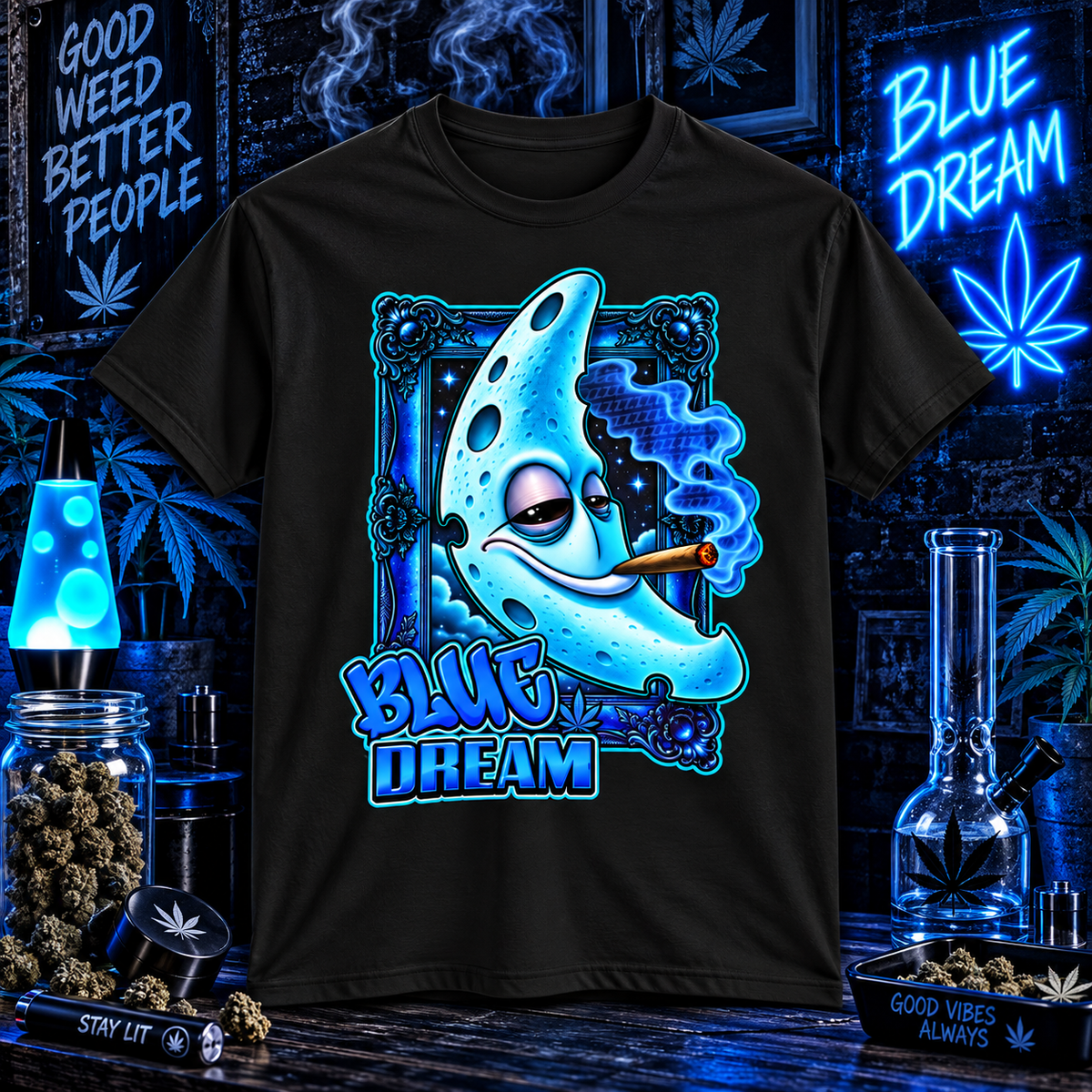Blue Dream - Smoky Moon Graphic Shirt