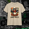 Linux Rules Penguin - Retro Tech Geek Tee