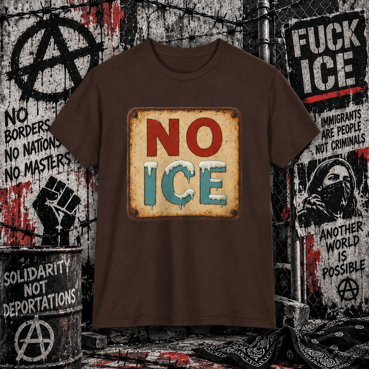 NO ICE - Vintage Protest Tee