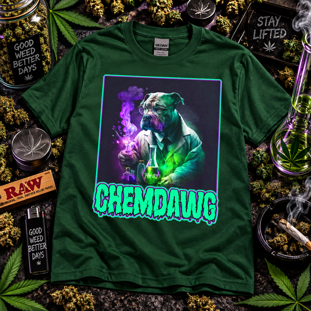 ChemDawg - Bulldog Psychedelic Smoke Graphic Tee