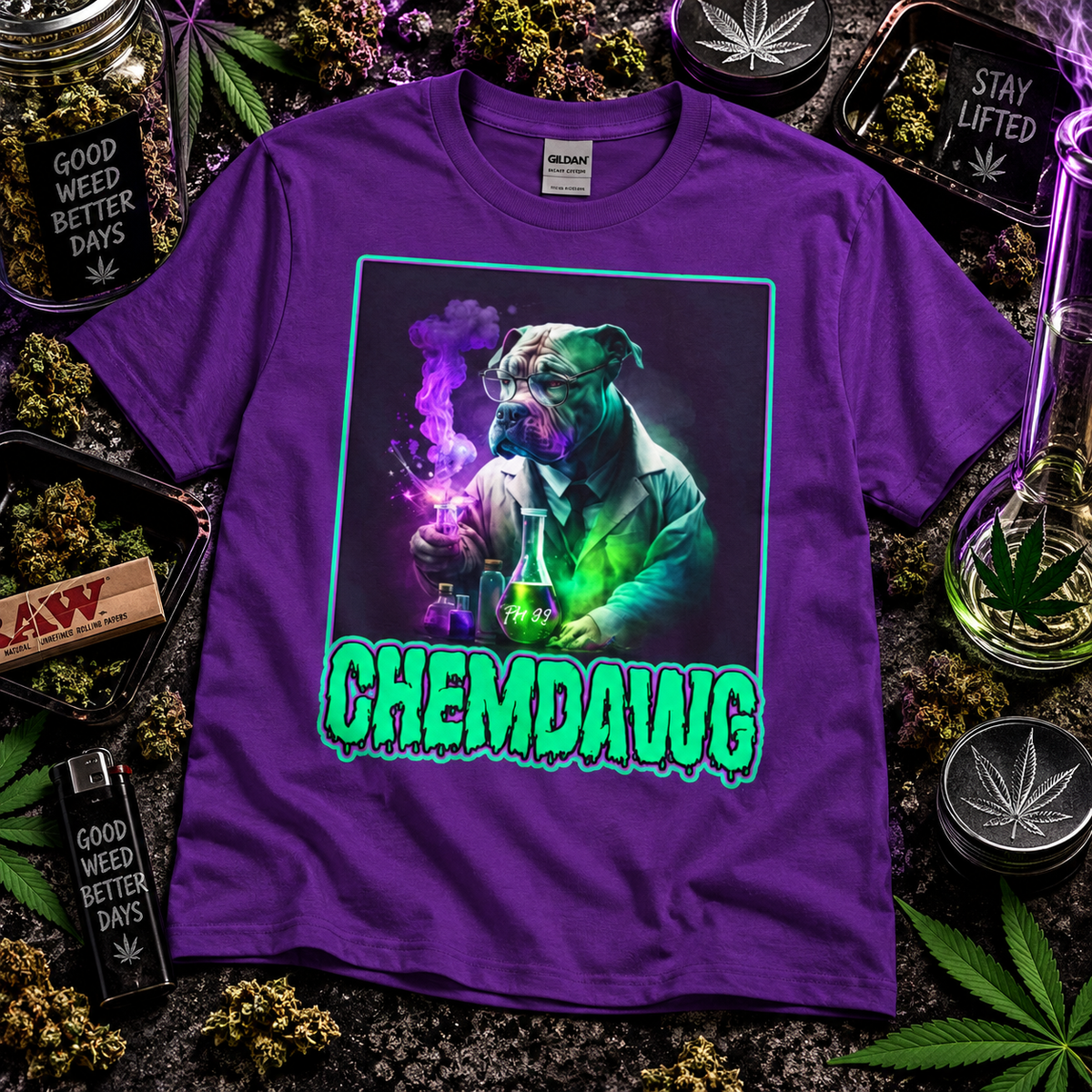 ChemDawg - Bulldog Psychedelic Smoke Graphic Tee