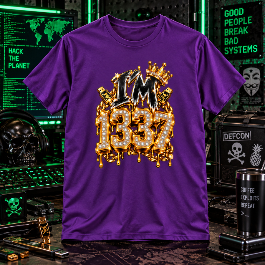 I'm 1337 - Gold Drip Hacker Tee