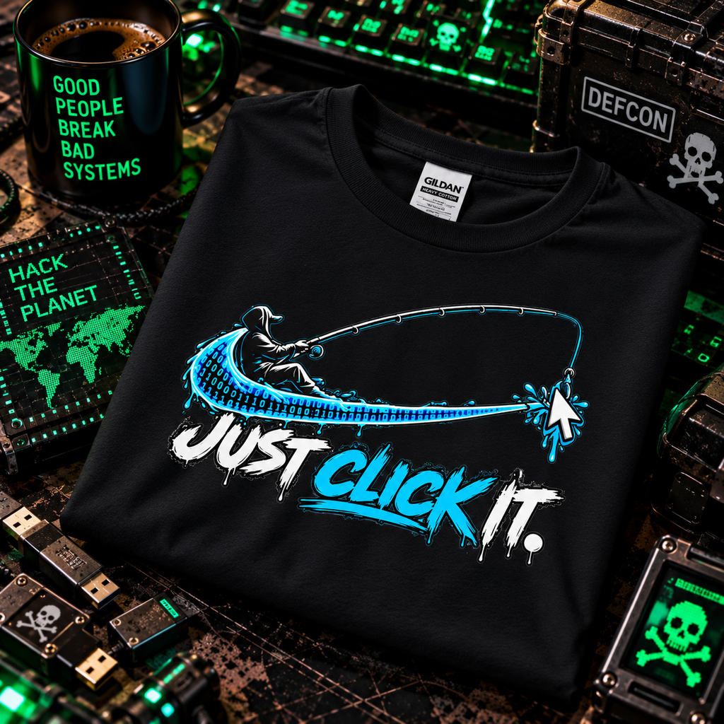 Just Click It – Hacker Phishing T-Shirt