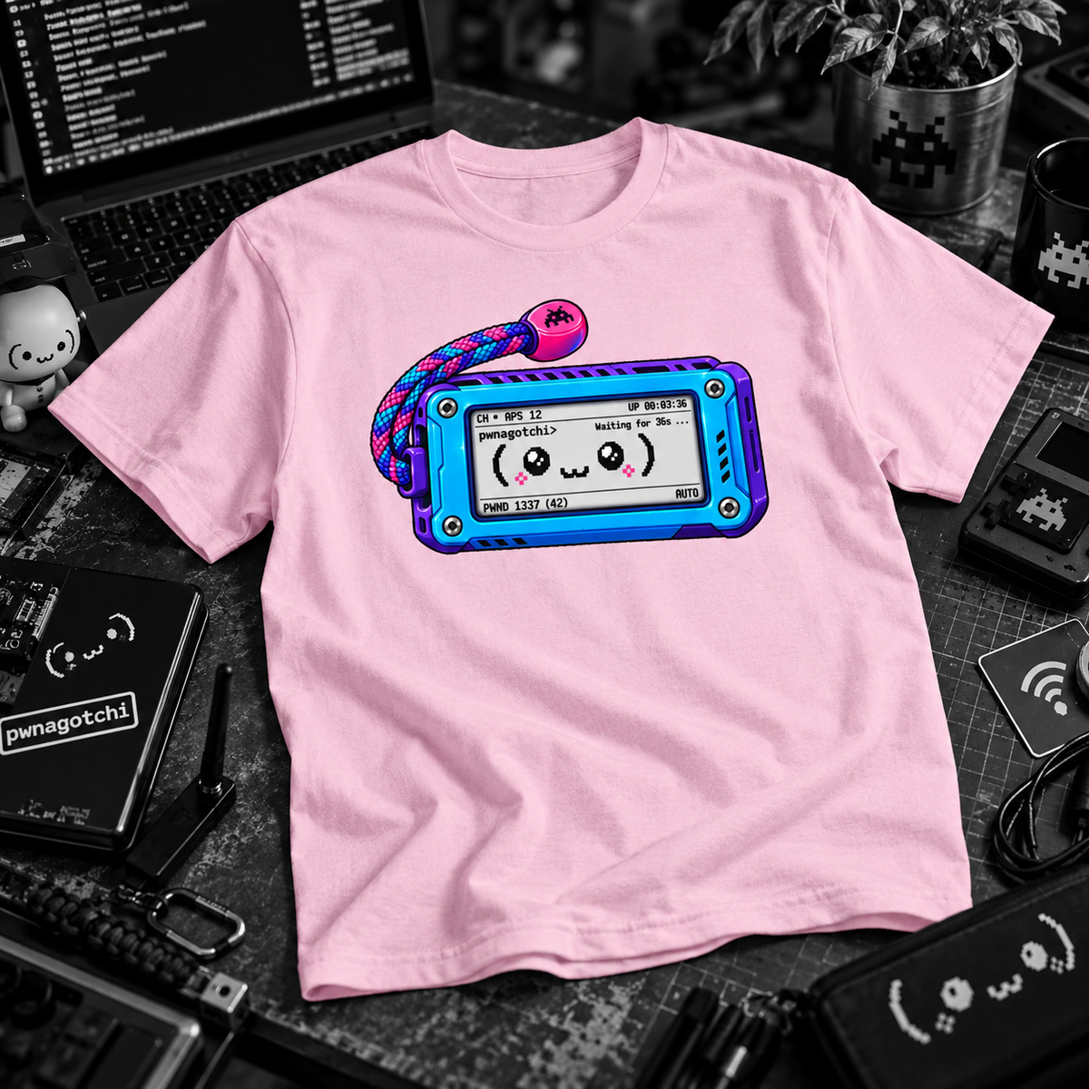 Pwnagotchi Hacker Tee