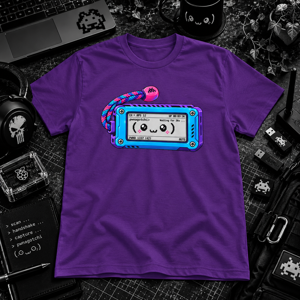 Pwnagotchi Hacker Tee