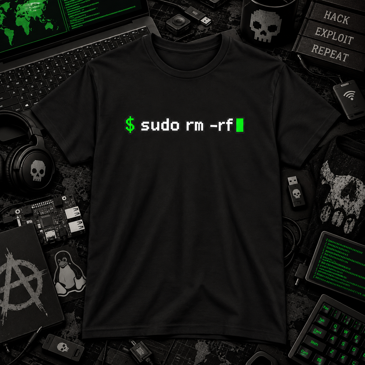 sudo rm -rf – Delete Everything T-Shirt