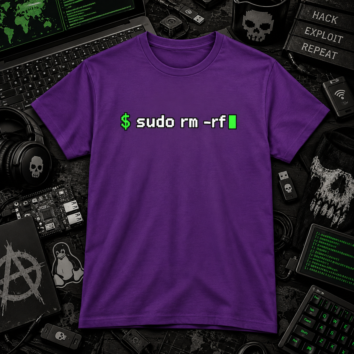sudo rm -rf – Delete Everything T-Shirt
