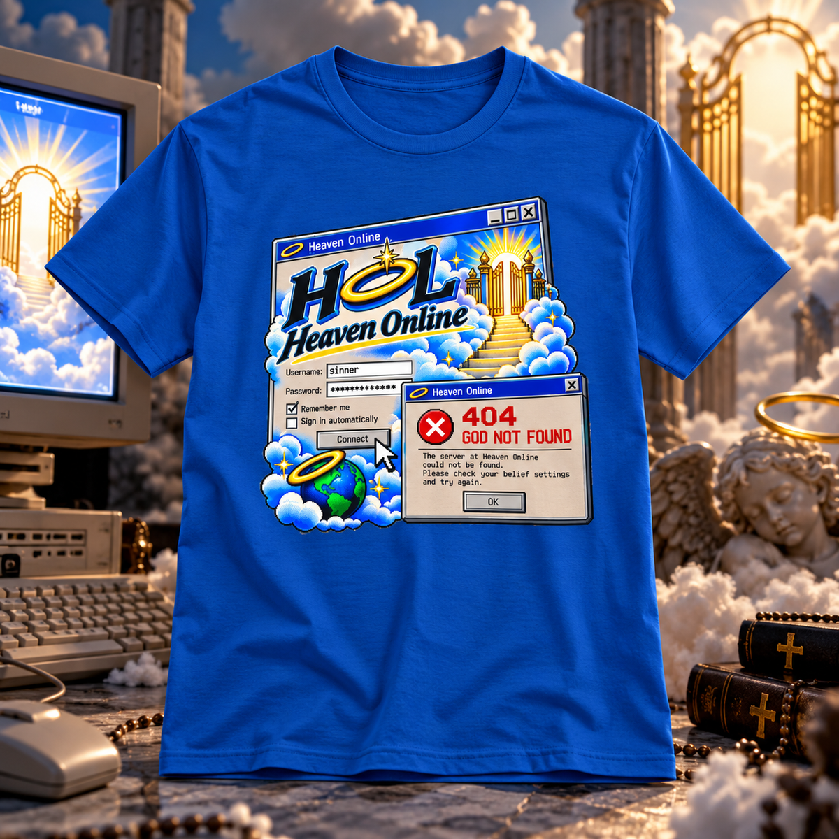 404: God Not Found – Heaven Online T-Shirt