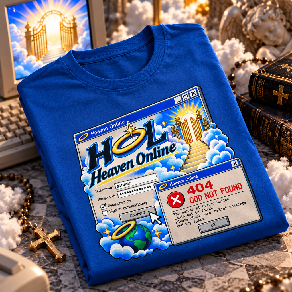404: God Not Found – Heaven Online T-Shirt