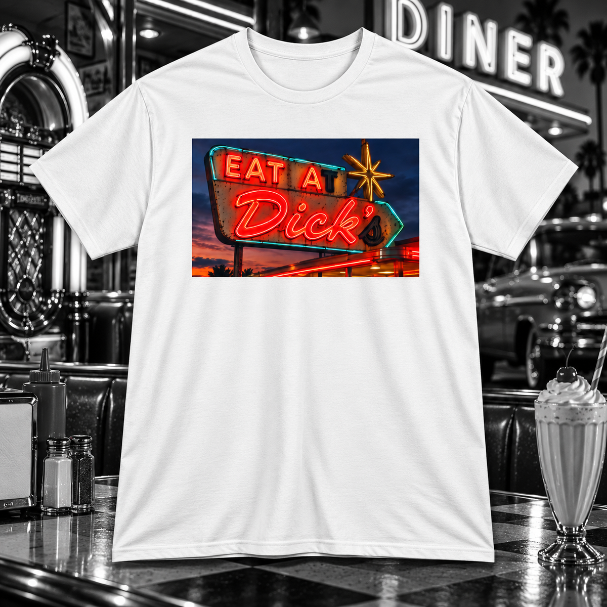 Eat at Dick’s – Vintage Neon T-Shirt