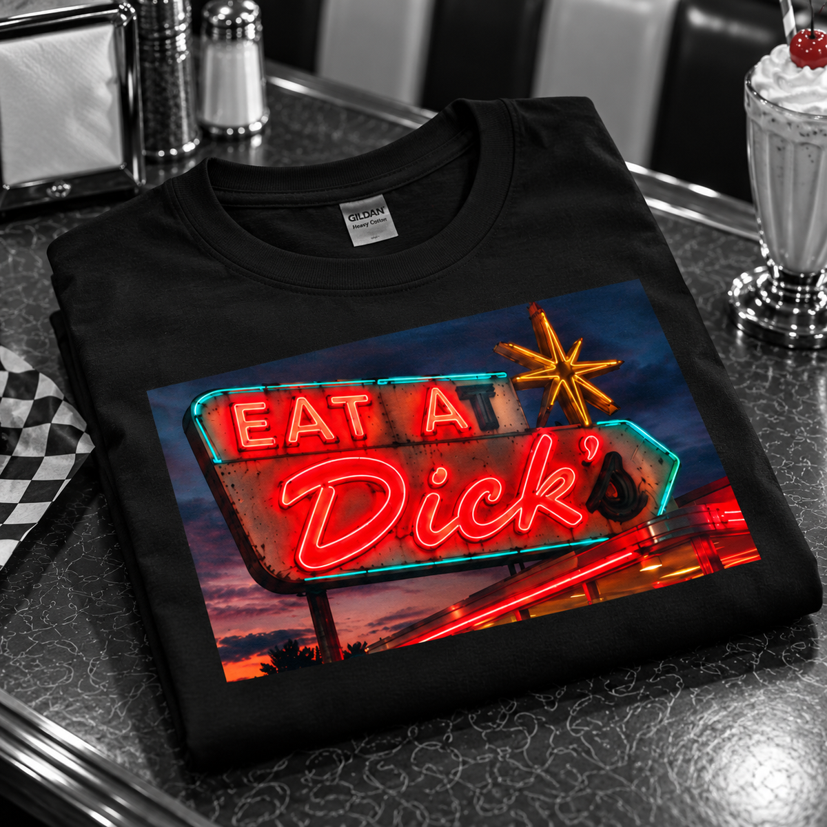 Eat at Dick’s – Vintage Neon T-Shirt