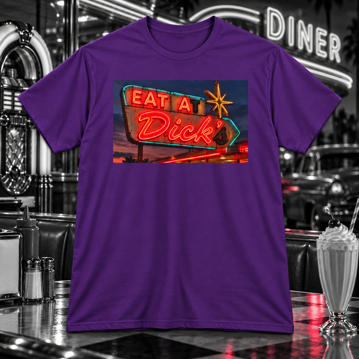 Eat at Dick’s – Vintage Neon T-Shirt