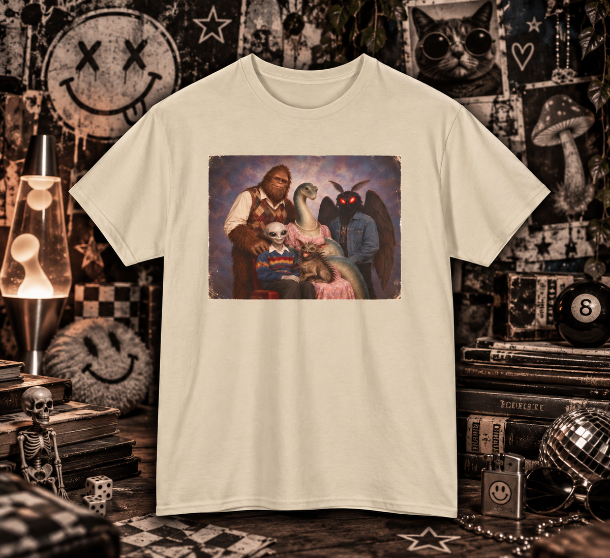 Cryptid Family Portrait T-shirt