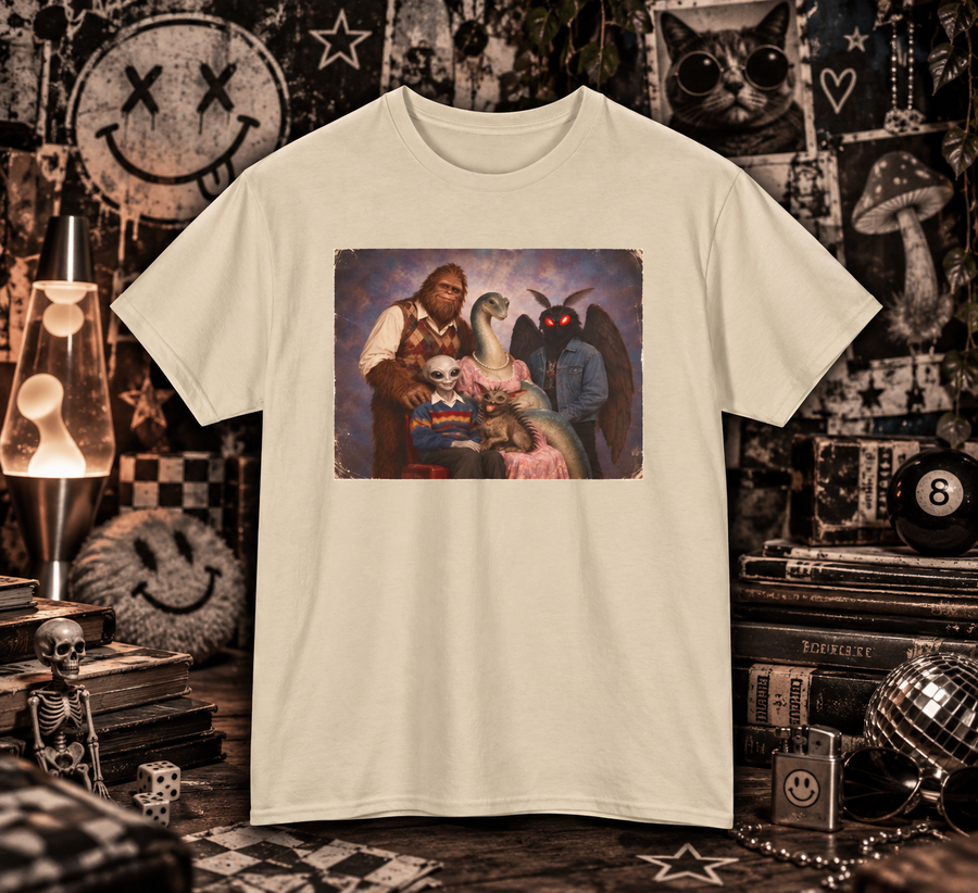 Cryptid Family Portrait T-shirt