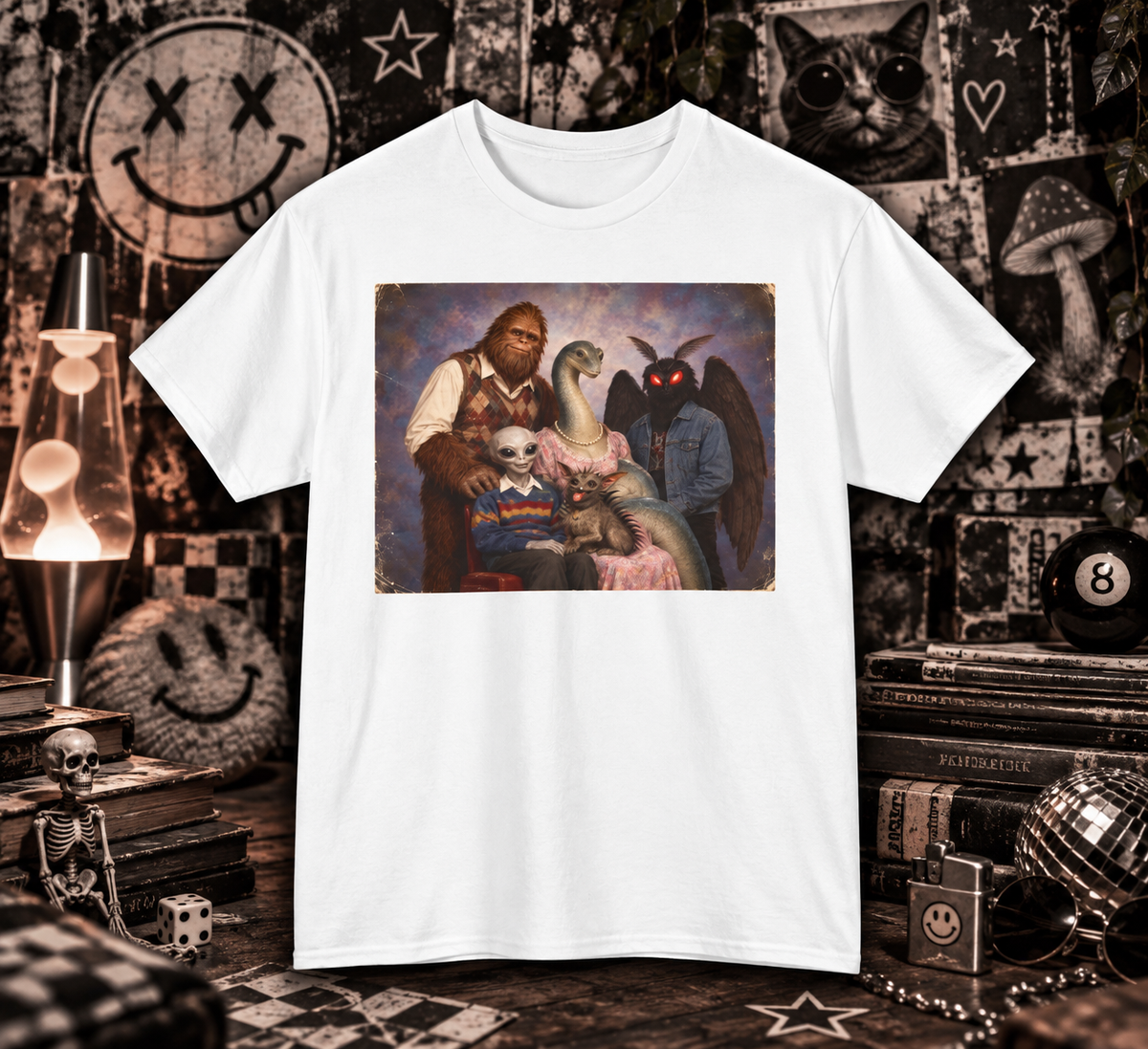 Cryptid Family Portrait T-shirt