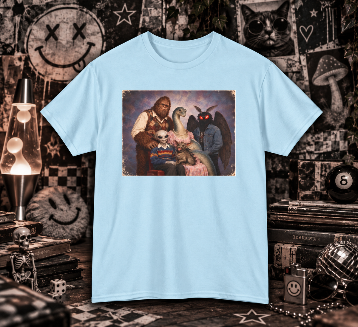 Cryptid Family Portrait T-shirt