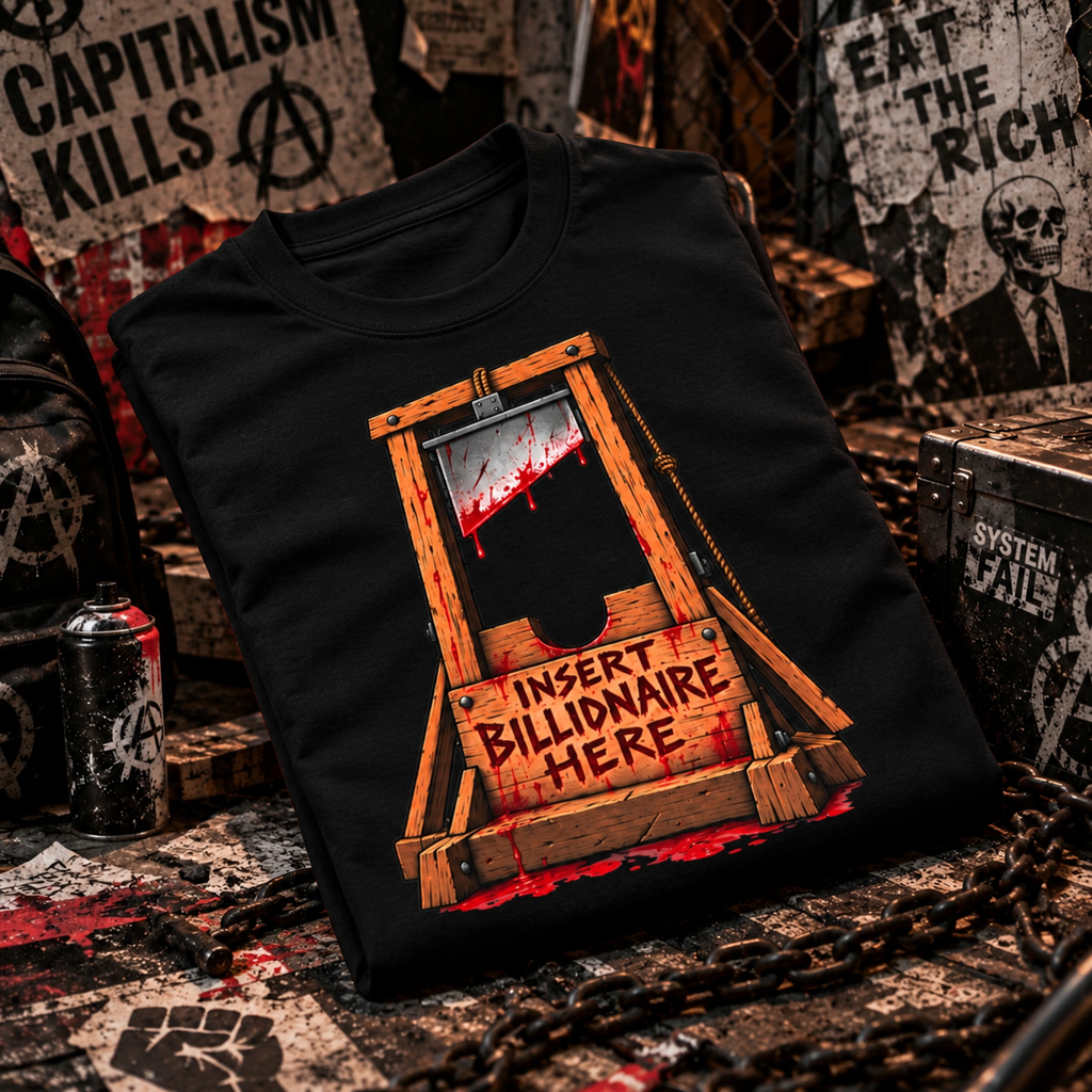 Insert Billionaire Here – Anti-Capitalist Guillotine T-Shirt