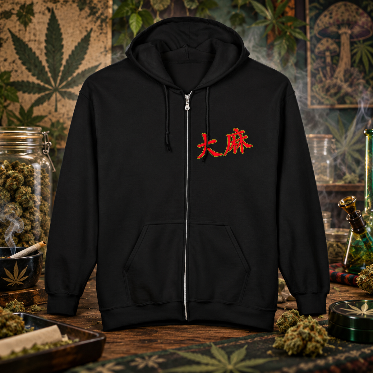 Ganjzilla Kaiju Kush Zip-Up Hoodie
