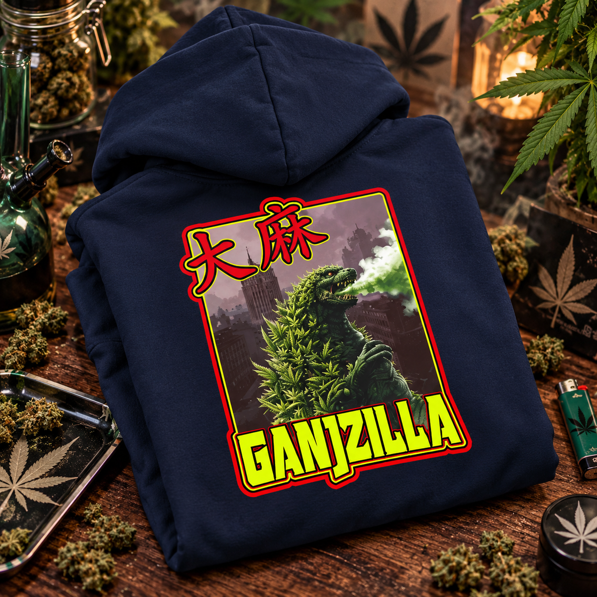 Ganjzilla Kaiju Kush Zip-Up Hoodie