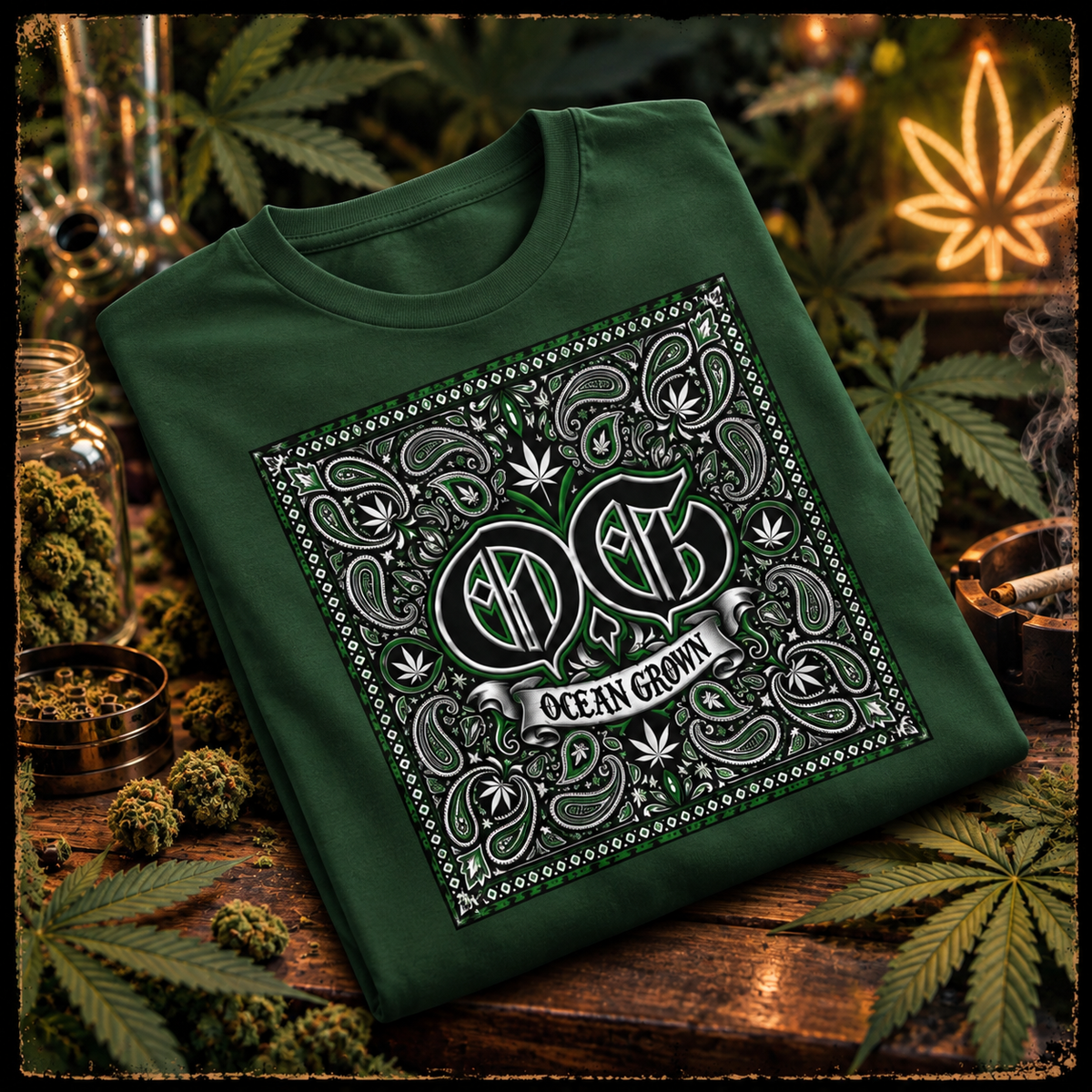 OG Ocean Grown Cannabis Paisley Tee