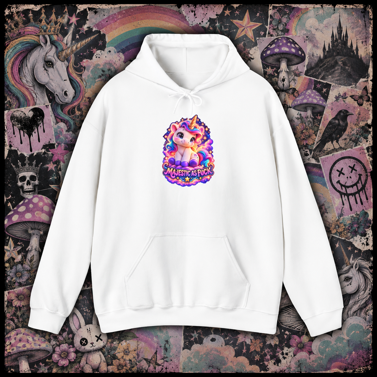 Majestic as Fuck Unicorn Pullover Hoodie