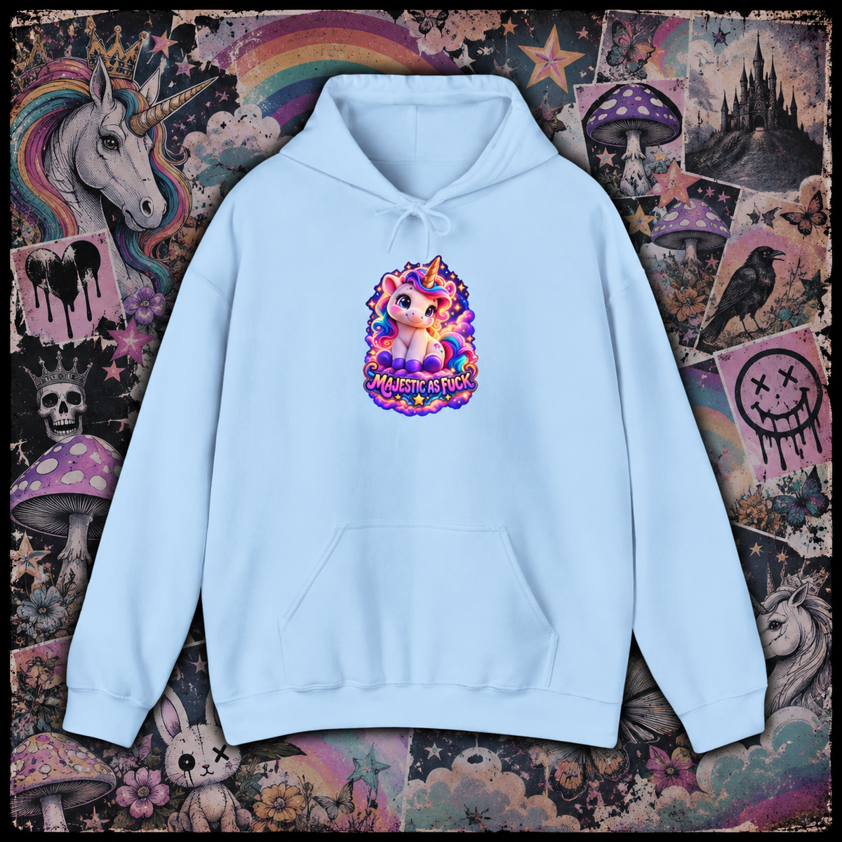 Majestic as Fuck Unicorn Pullover Hoodie