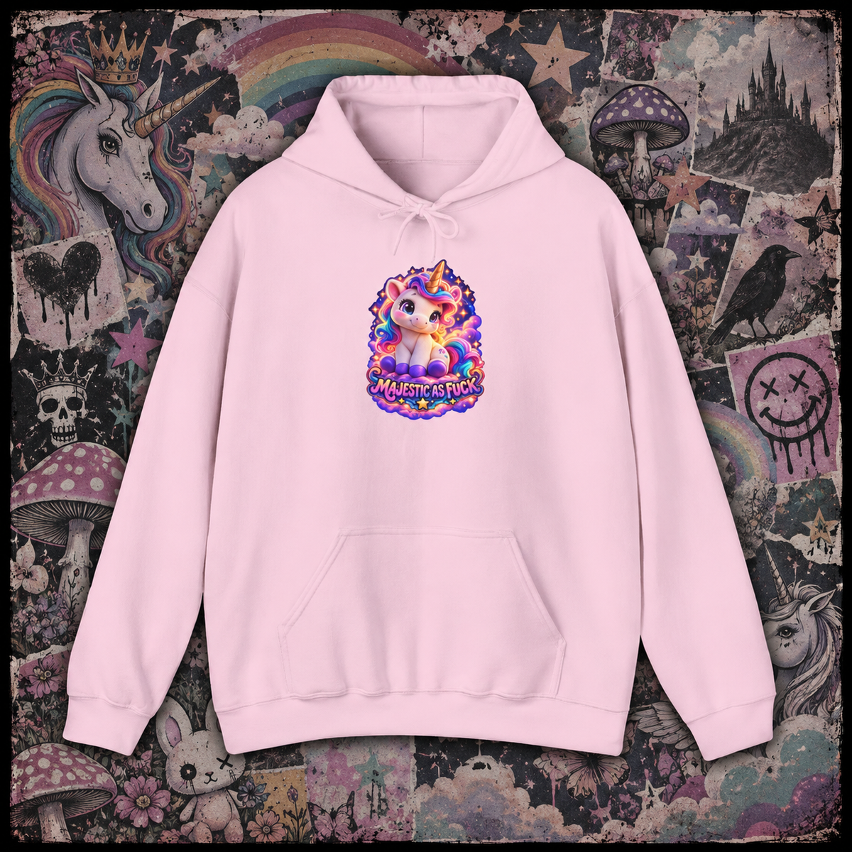 Majestic as Fuck Unicorn Pullover Hoodie