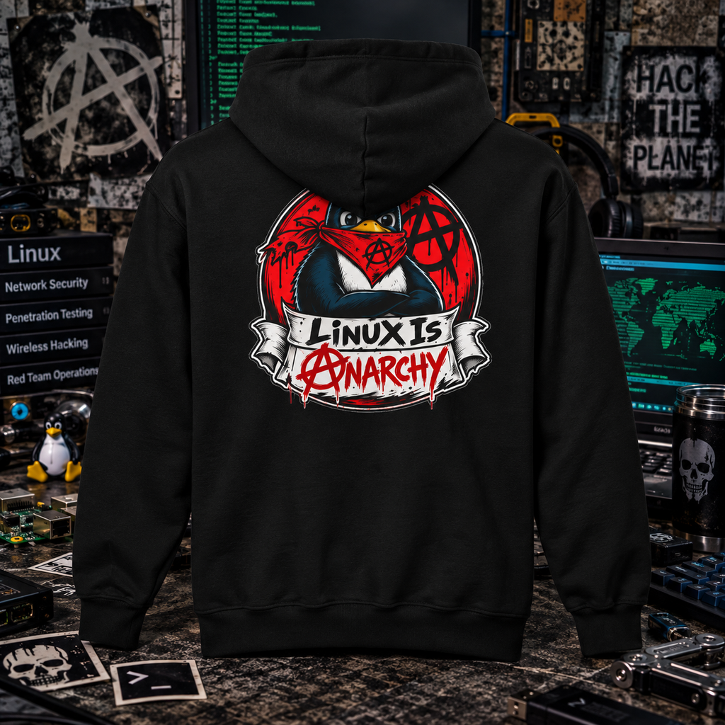 Linux Is Anarchy Zip-Up Hoodie
