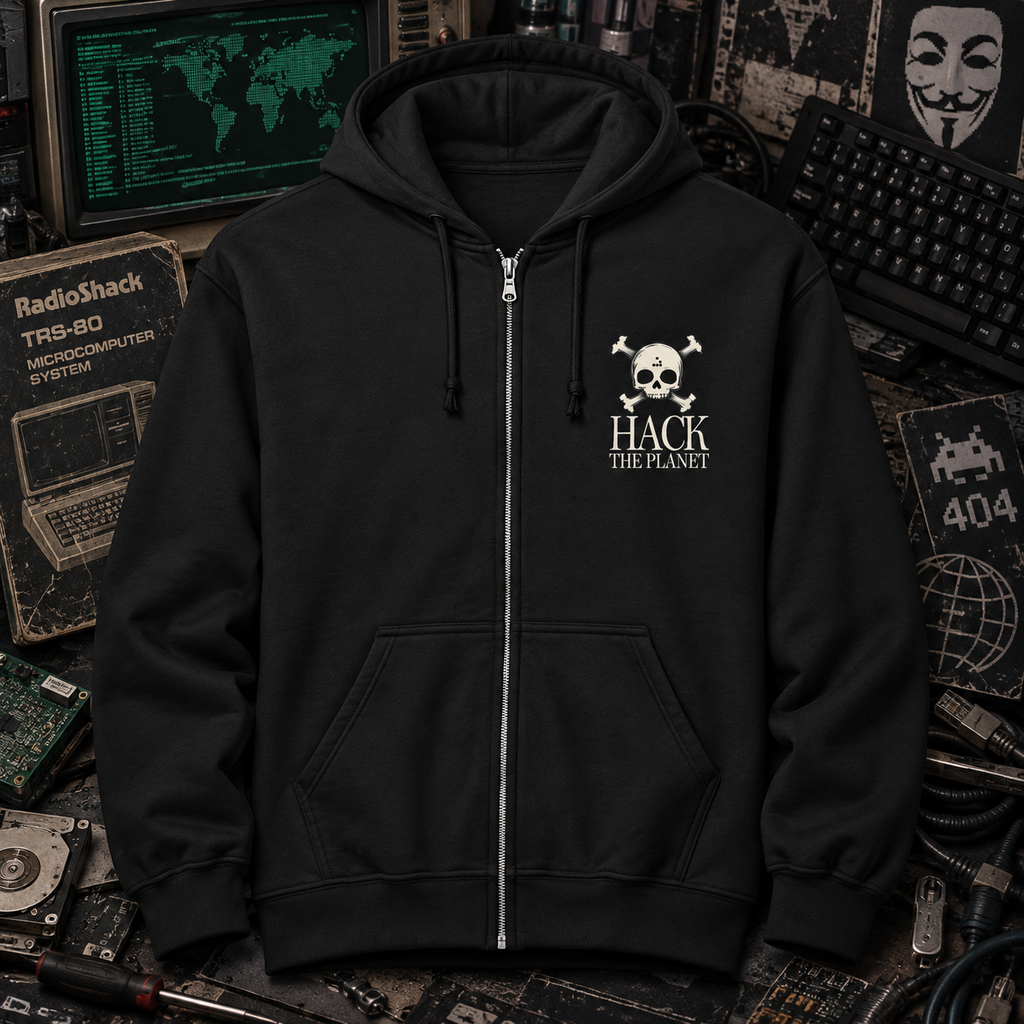 Hack the Planet Zip-Up Hoodie