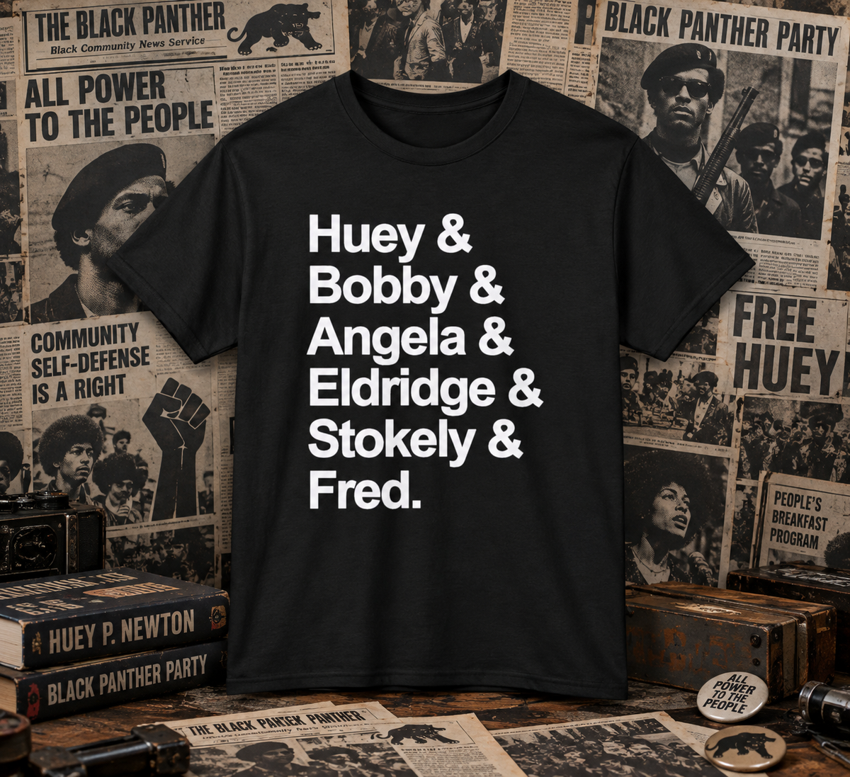 Black Panther Party Revolutionary Names Tee